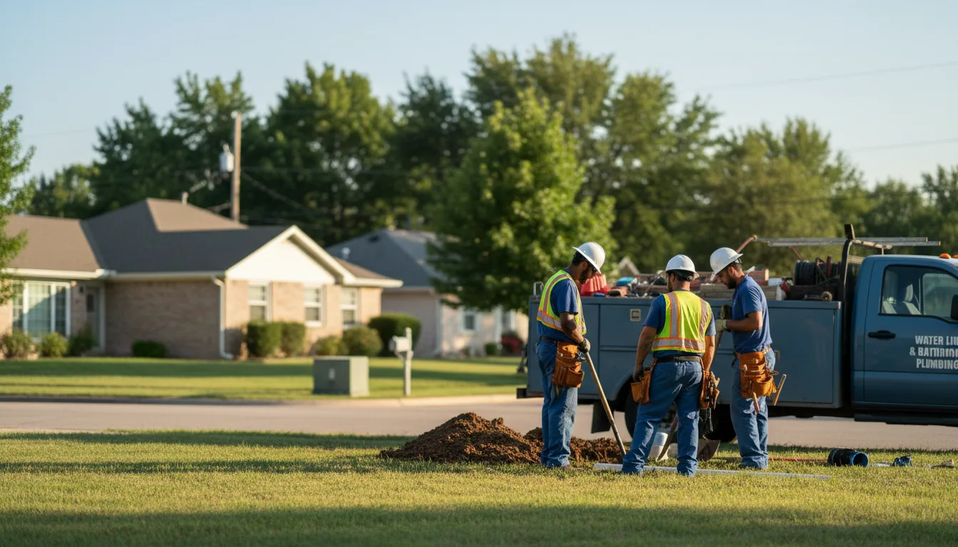 Residential water line and bathroom plumbing service in Quincy, KY